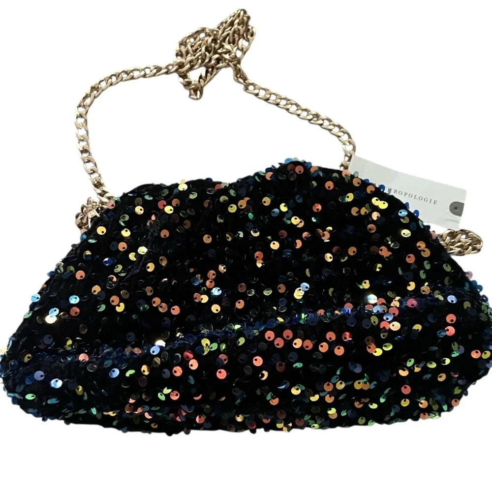 Maeve The Frankie Mini Clutch in Velvet Sequin Edition NWT